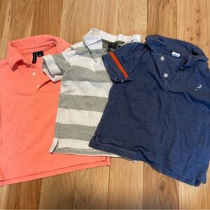 Janie and Jack Polo Trio - Coral, Gray, and Blue